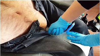 Nurse Puts Cripple Dick In Urinal To Pee