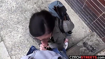 Beautiful Czech Mature Brunette Fucks For Money On The Street!