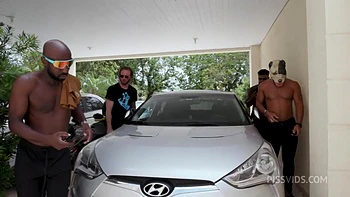 Brasilian pornstar Larissa Leite 4 on 1 DAP with big cocks, DP