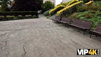 VIP4K. Cute blonde cheating on her boyfriend for money