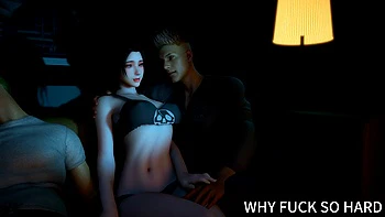 3D Big Ass Asian Babe Wife Cheating with Big Cock at Home