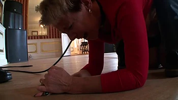 Humiliating dominating stretching with milf