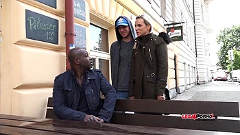 Bianca Ferrero Enjoys Black Cock With Her Husband Watching. Interracial Cuckold Sharing Sperm Iv001