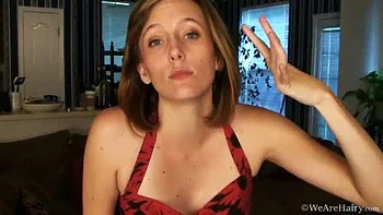 Sasha examines her hairy pussy - WeAreHairy