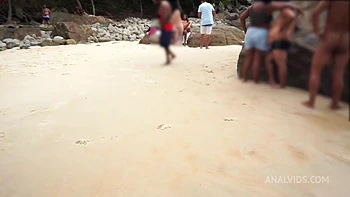 Melissa Hot Double Penetrated At The Nude Beach In Front Of People
