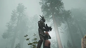 Tree monster fucks witch