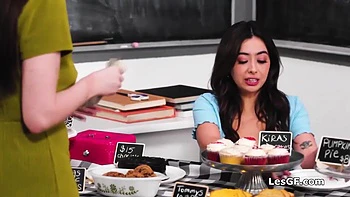 Eating Her Out During Classroom Cookie Sale