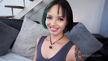 Brazilian Alt Cutie, Queen Kimi First Double Anal Penetration