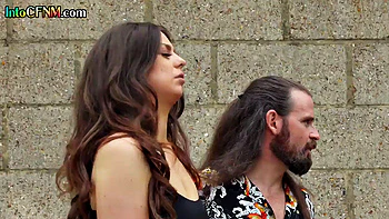 Cumthirsty CFNM babes give BJ to guy