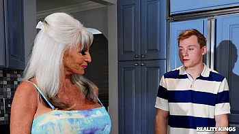 Horny Landlady Gets Threesome