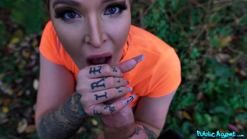 Tight Leather Trousers and Big Tits