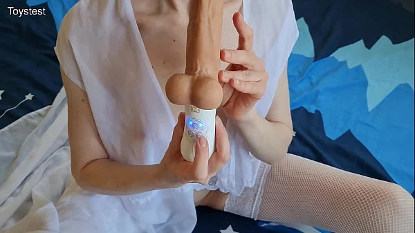 Young Milf Unpacking Bestvibe Thrusting Dildo, this toy could replace her lazy husband.... its alive!!!