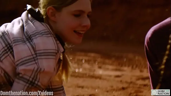 Petite girl sucks on big-ass blond girl's ass in the beautiful American heartland