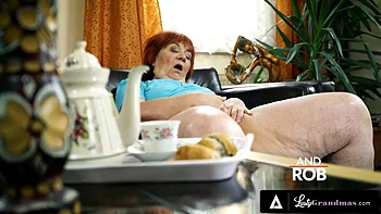 LUSTY GRANDMAS - Horny Granny Marsha Seduces Delivery Stud for Hard Fuck