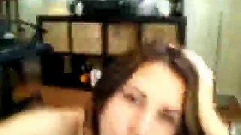 Vintage busty petite z03 pounds that pussy on cam: Cowgirl, Amateur  Brunette Porn