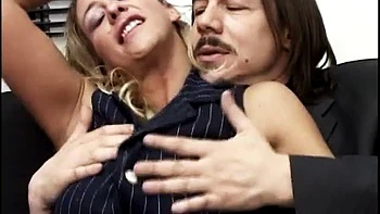 Big titted milf gets screwed on the couch