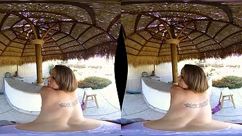 Pristine Edge - Backyard Paradise: Blowjob, Cowgirl  Missonary VR Porn