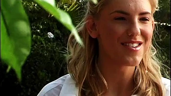 Cute blonde teen pounded hard on her bed