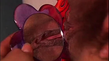 Hairy brunette in red stockings fucked hard