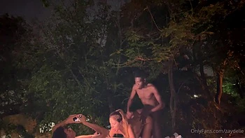 Hot bbc threesome on the roof: Teen, Blowjob  Amateur Porn