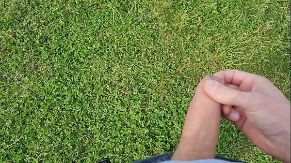 Jerk off a dick near a stranger girl in public