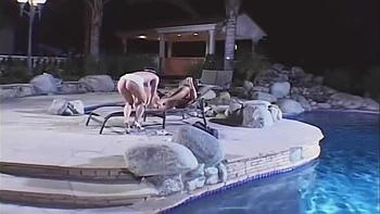 Ariana Jollee In 80s Retro Fuck At The Pool Michael Myers Stands Behind The Bush And Watches