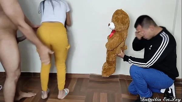 I Bring My Girlfriend a Teddy But She Prefers Her Lover's Big Cock - The Day My Girlfriend Mounts Me In Front Of Me And I Enjoy It Netorare