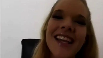 Rough fucked blonde hottie takes cock deep in her pussy