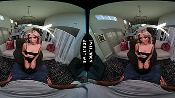The guy fucked a girl on the sofa in a steamy vr scene