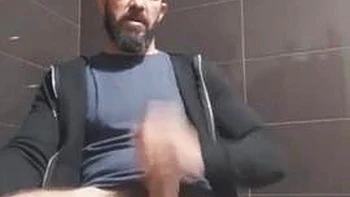 Ajx he masturbates in the bathroom and calls his wife: Handjob, Fansly  Cumshot Porn