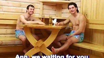 Hot threesome after sauna: Blowjob, Doggy  Missonary Porn