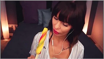 Asmr Amy Ice Licking Sucking Eating Mouth Sounds Whispering