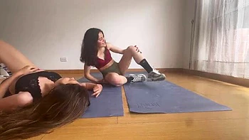 Scarlettandc Two Latina Teens Lesbian Wrestle in Sneakers & Lingerie - Big Ass Amateur Fight