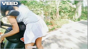 Korean Solo Female Does Public Cosplay Skirt Walking Nude