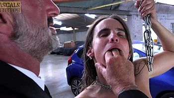 A couple engages in a bra and panties fetish with Gigi Max as their submissive