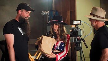 Alberto Blanco and Christy Canyon in a hot couple's lingerie photo session