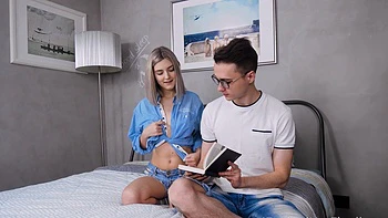 Babes with big tits fuck young guys and suck their cocks passionately