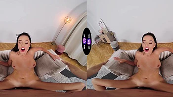 Brunette beauty Milena Ray enjoys riding cock with pleasure