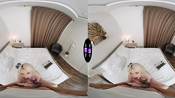 A lucky guy fucked his blonde girlfriend with big boobs