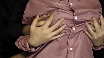 A Guy Crushes My Breasts And Nipples Through A Shirt // Tits Massage