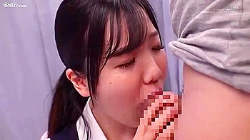 She touches the penis in front of her and has her cute breasts licked and fingered.