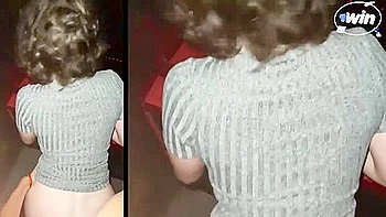 Cinema lovemaking with a dirty mega-bitch - Extreme public blowjob!