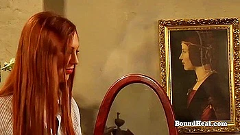 Two Hot Busty Lesbian Girls Playing With Their Madame