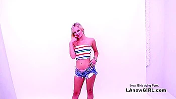 Petite Girl Gets Cock Pushed In Her Mouth