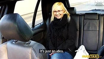 Nerdy Blonde Skunk In Glasses Gets Back At Cheating Boyfriend By Fucking Cabbie - Emily Sweet