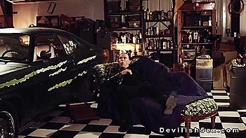 Melissa Stratton, Kenna James And Mick Blue In Full-breasted Blondie In Dress Screwed In The Garage