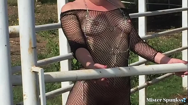 Naked Blonde Rides : Farm Photo Shoot in Mexico