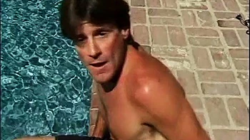 Pretty babe with red hair was penetrated in the chaise longue