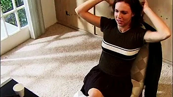 Sexy co-ed gets pussy pummeled