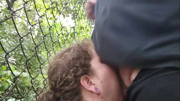 Just got my dick sucked along a fence